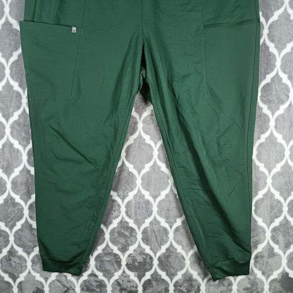 Fabletics Scrub Pants Womens 3X Hunter Green High Rise On Call Jogger Pockets - Picture 5 of 12